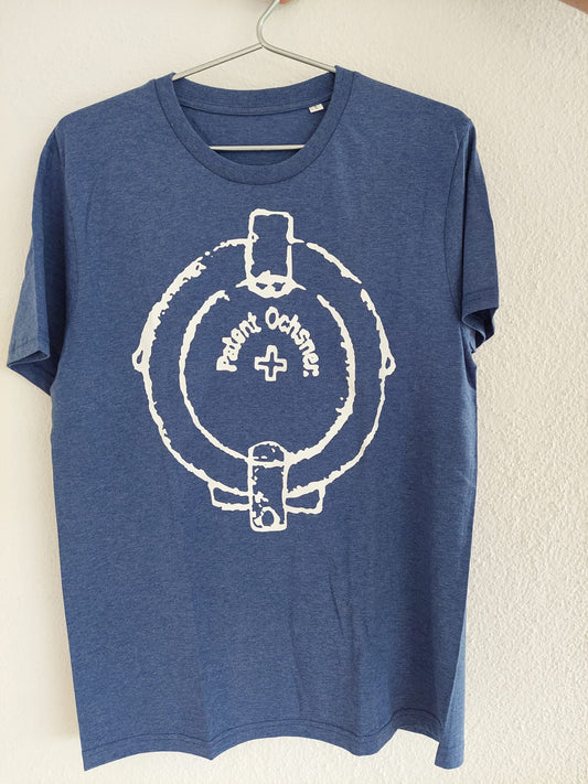 T-Shirt Stempel hellblau/weiss (unisex)