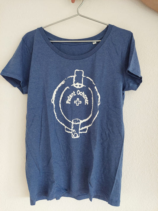T-Shirt Stempel hellblau/weiss | Frauen